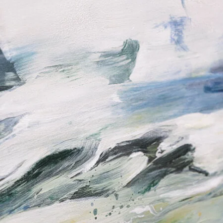 Tableau nuages en montagne, 26 x 36