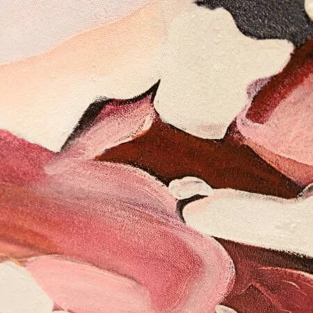 Tableau traits de peinture rose, 32 x 47