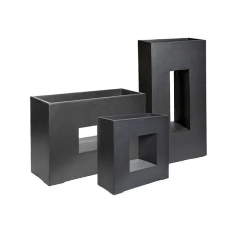 Fiber clay black modern box