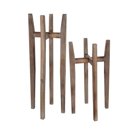 Support à pot pour plante en bois