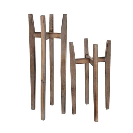 Support à pot pour plante en bois