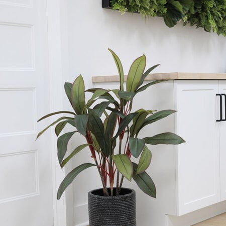Textured ceramic black indoor planter - Décors Véronneau