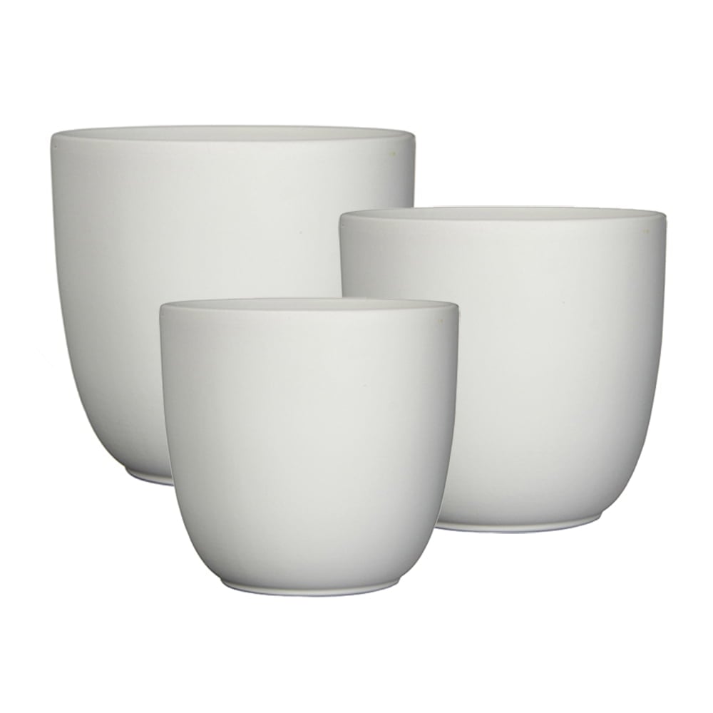 Cache-pot blanc mat - Décors Véronneau