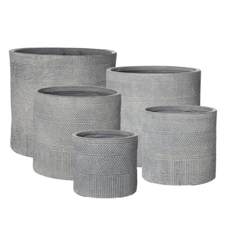 Dark grey aztec pot