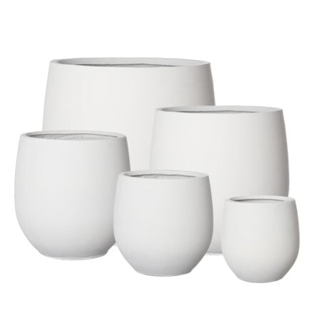 Porous finish white pot