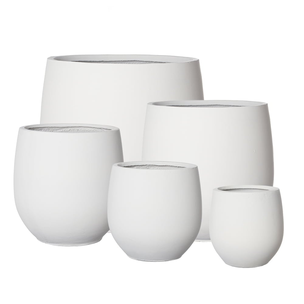 Pot blanc au fini poreux - Décors Véronneau