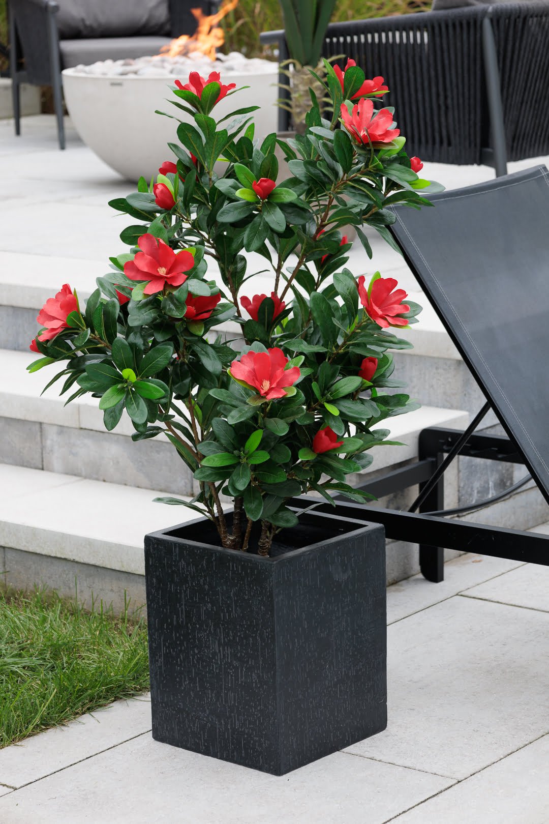 Square black planter - Décors Véronneau
