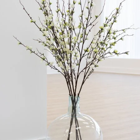 Vase bouteille ronde en verre recyclé - Décors Véronneau