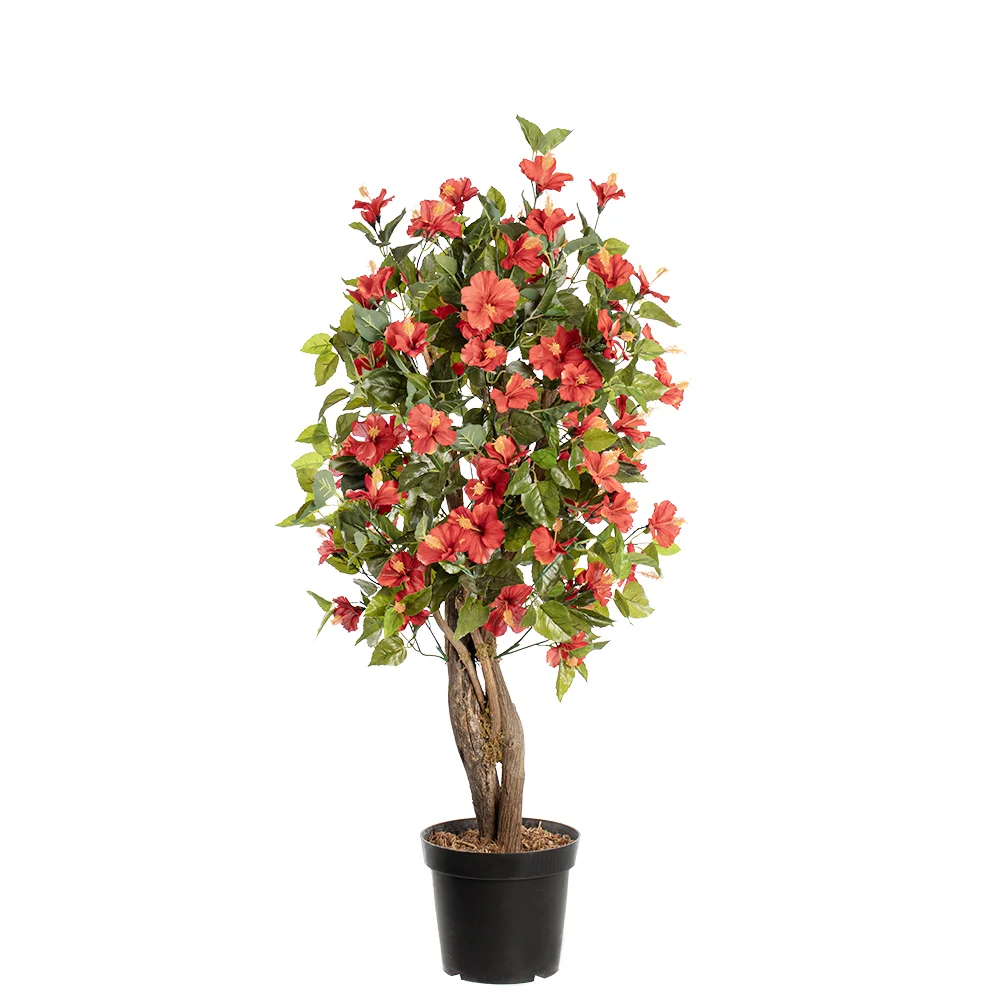 Fleurs Artificielles HIFORESTAR - Lot De 8 Marguerites Rouges Soie, 32.8cm - Extérieur/Intérieur, Résistantes
