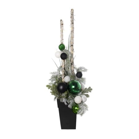 Green pre-lit outdoor Christmas arrangement, 70 x 24
