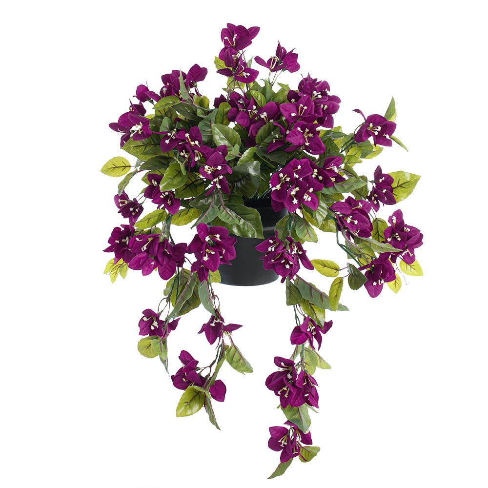 Potted purple bougainvillea, 22 x 12" - Décors Véronneau