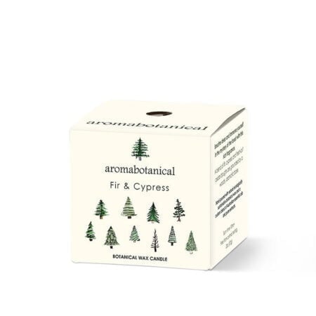 Bougie cyprès et sapin aux huiles essentielles, 2 oz