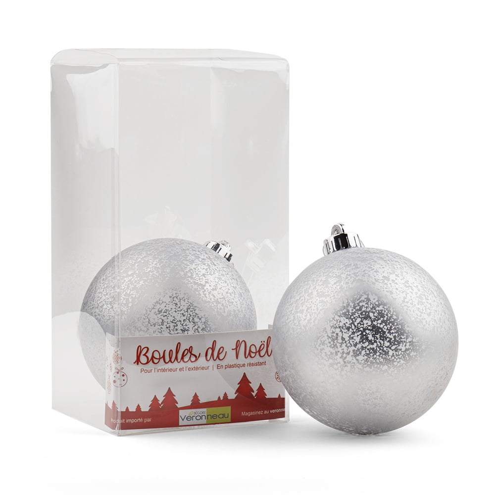 Boîte de boules de Noël argent mercure mat, 3-5'' – Image 7 - Décors Véronneau