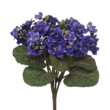 Bouquet de fleurs primevères mauves artificielles