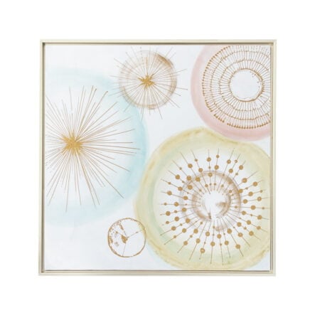 Cercles pastel sur toile, 32 x 32