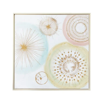 Cercles pastel sur toile, 32 x 32