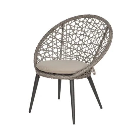 Chaise en osier tressé pour l'extérieur, 32 x 29