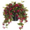 Fuchsias en pot de culture noir, 28 x 20" - Décors Véronneau