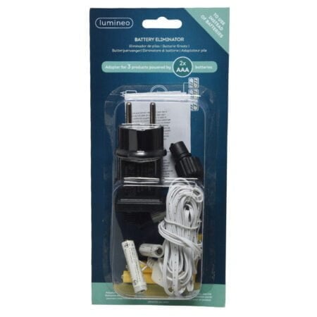 2 x AAA battery eliminator, 10'