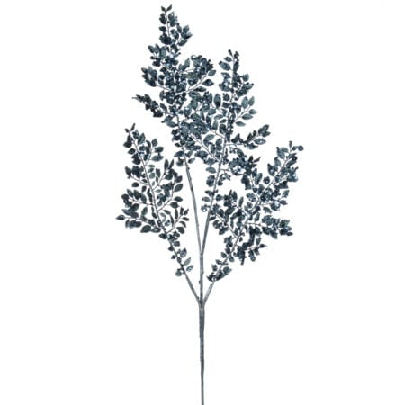 Midnight blue metallic leaf sequin spray, 33
