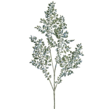Sage green metallic leaf sequin spray, 33