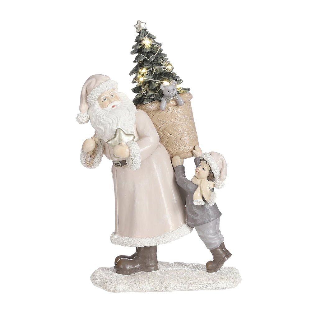 LED Santa Christmas village figurine Décors Véronneau