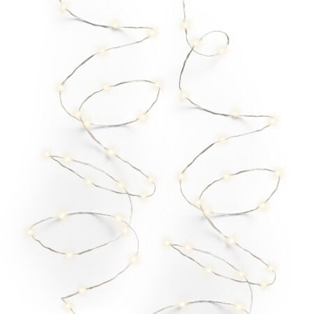 Outdoor 240 Christmas LED lights on silver wire, warm white, 39' - Décors Véronneau