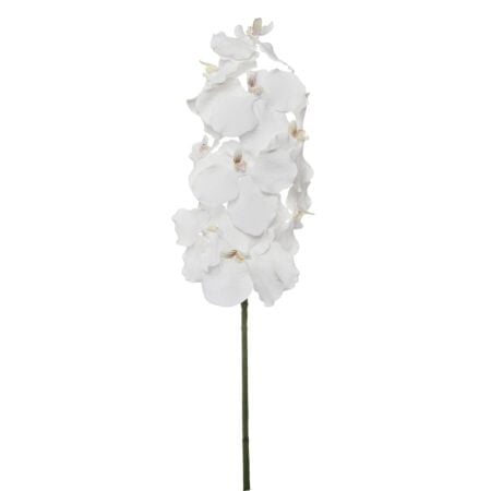 Fleur artificielle orchidée vanda blanche, 32''