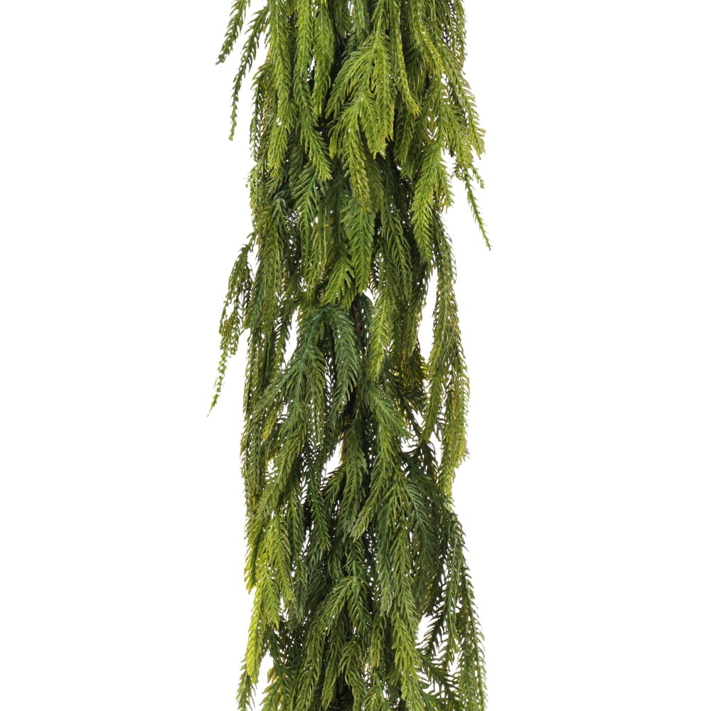 Artificial real-touch cypress garland, 72'' - Décors Véronneau