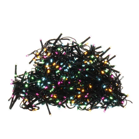 500 lumières de Noël DEL multicolores, fil vert, int./ext., 36' - Décors Véronneau