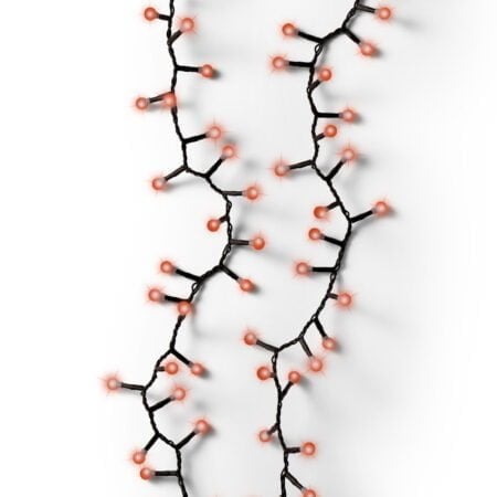 Outdoor 500 red twinkling LED string on black wire, 36' - Décors Véronneau