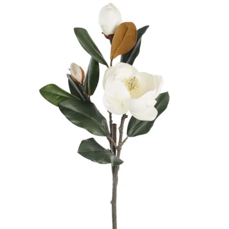 Magnolia blanc avec feuillage artificiel, 38,5''
