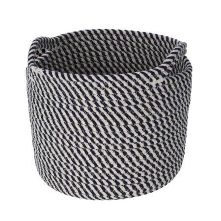 Medium grey cotton woven basket