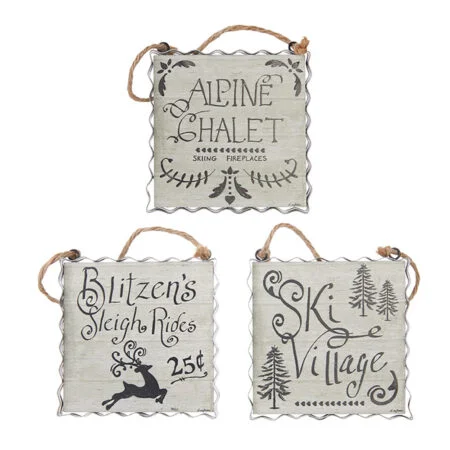 Alpine holiday ornament, 4.5