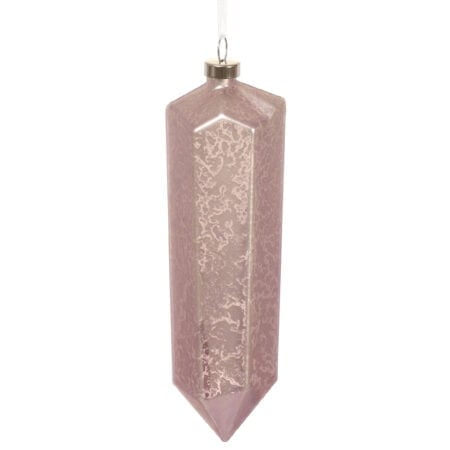 Pink crystal ornament, 6
