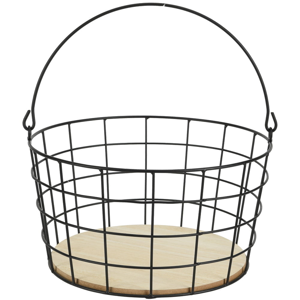 Metal basket with handle, large - Décors Véronneau