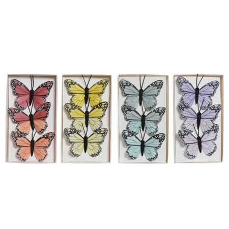 Papillons en plastique coloré, 2,5 x 3''