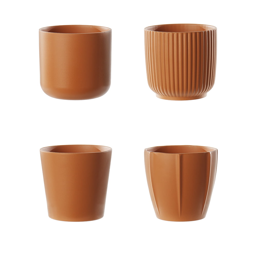 Petit pot en plastique couleur terracotta, 5 x 5'' - Décors Véronneau