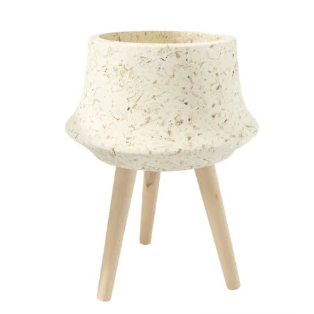 Cache-pot terrazzo sur pattes, 21 x 16''