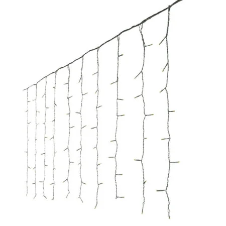 Rideau de 420 lumières DEL sur fil clair, blanc froid, 3 x 13'