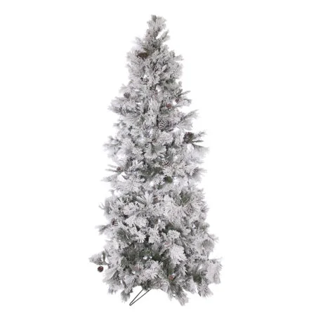 Sapin de Noël illuminé blanc norvège artificiel, 7,5-12'