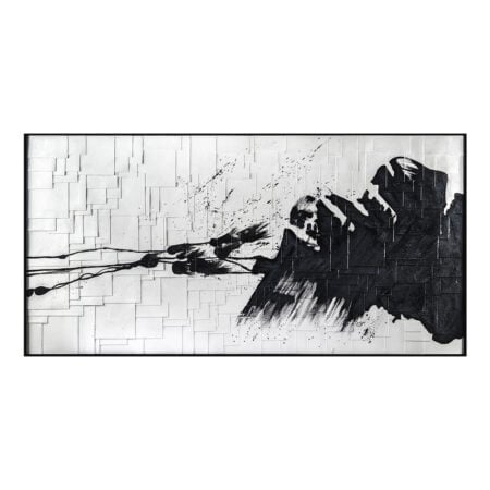 Tableau éclectique noir et blanc, 63 x 32