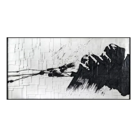 Tableau éclectique noir et blanc, 63 x 32