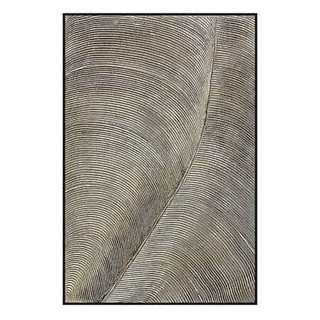 Monochrome leaf wall art, 24 x 36" - Décors Véronneau