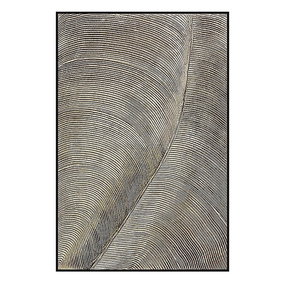 Monochrome leaf wall art, 24 x 36" - Décors Véronneau