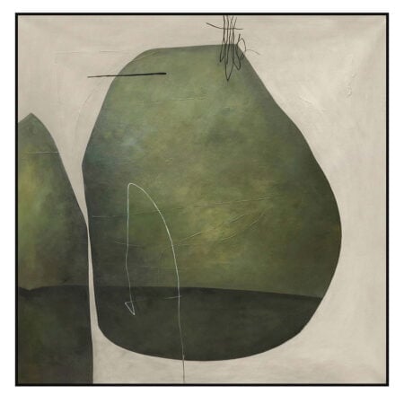 Tableau géométrique vert, 40 x 40