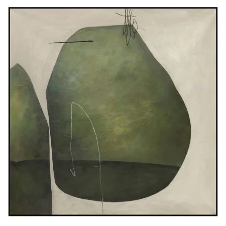 Tableau géométrique vert, 40 x 40