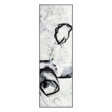 Tableau rectangulaire ronds noirs, 24 x 71