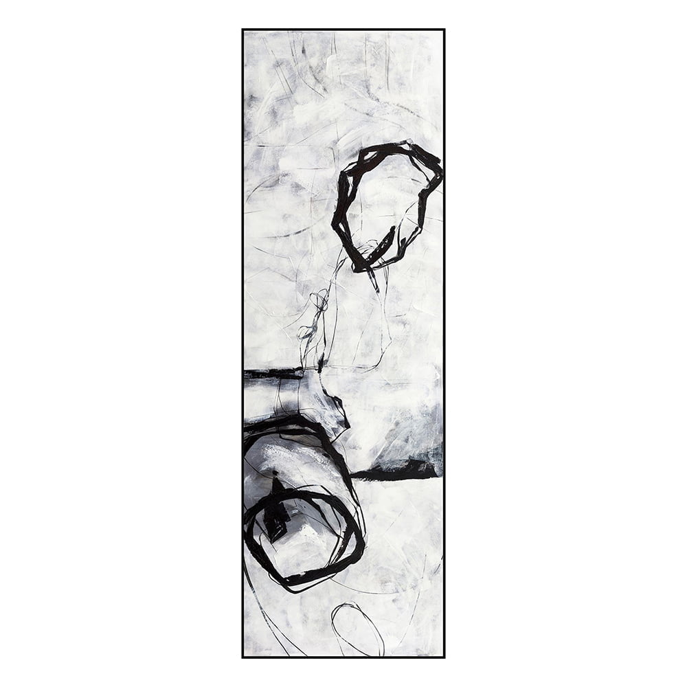 Tableau rectangulaire ronds noirs, 24 x 71" - Décors Véronneau