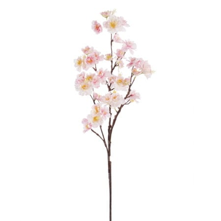 Artificial pink cherry blossom flower stem, 38'' - Décors Véronneau